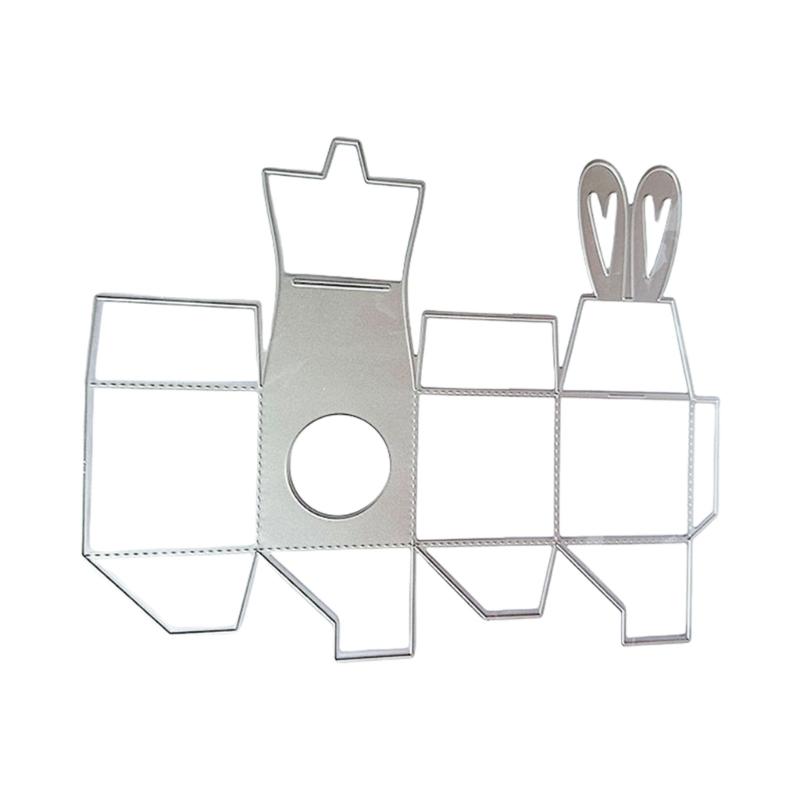 

Rabbits Ear Box Cutting Dies Carbon Steel Die Cut Scrapbooking Embossing Stencils for Scrapbooking Card Making Packaging 1