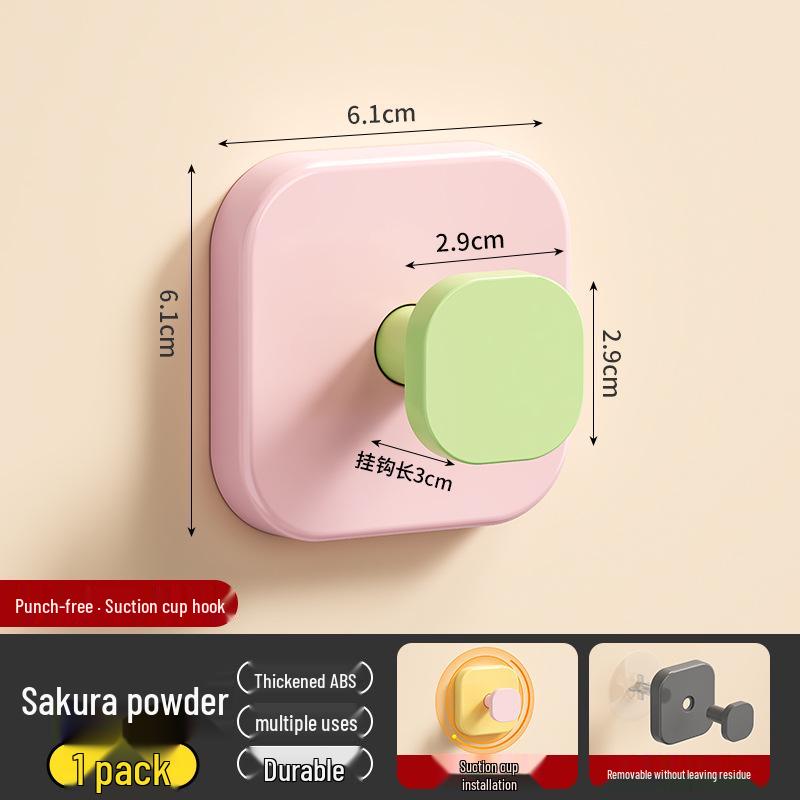 Macaron Adhesive Wall Hook - Coat Rack for Entryway, Bedroom, Living Room