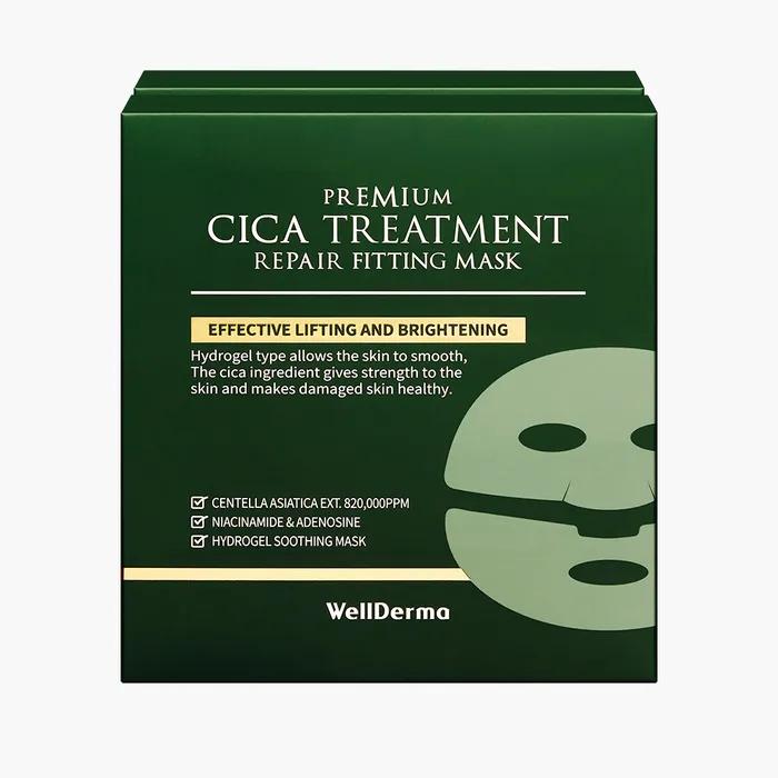 [Soothing Moisturizing Cica Mask Pack]_[2 Boxes] Premium Cica Treatment Repair Fitting Mask (8 Sheets Total)