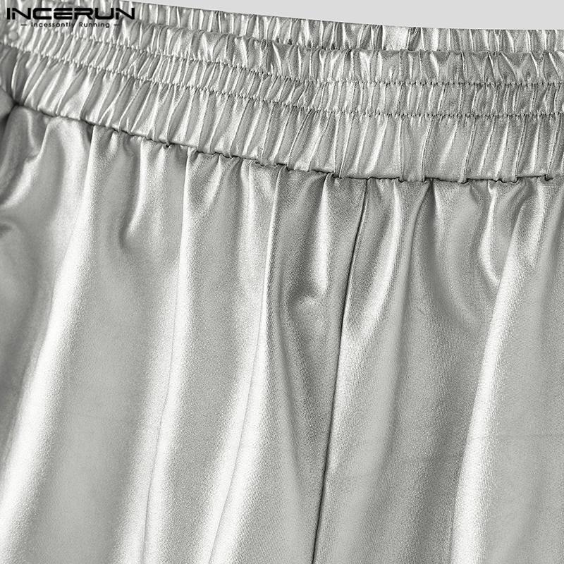 INCERUN Women Men Elastic Waist Glitter Back Hollow Fitted Mini Pants Shorts
