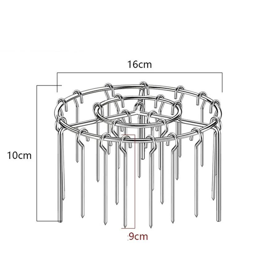 Frigider cu aer Oțel inoxidabil Grătar vertical detașabil Grătar cu ață Suport vertical pentru frigarui pentru grătar 24 Ac de copt pentru carne și legume
