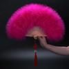 Feather Fan Dance Performance Cheongsam Runway Show Fan Hanfu Photo Prop Fan Ancient Style Dance Stall Fluffy Folding Fan
