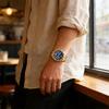 Luxury Men's Quartz Watch Classic Business Men Wristwatch Large Dial Alloy Steel Strip Blue Light  Men's Quartz Watch