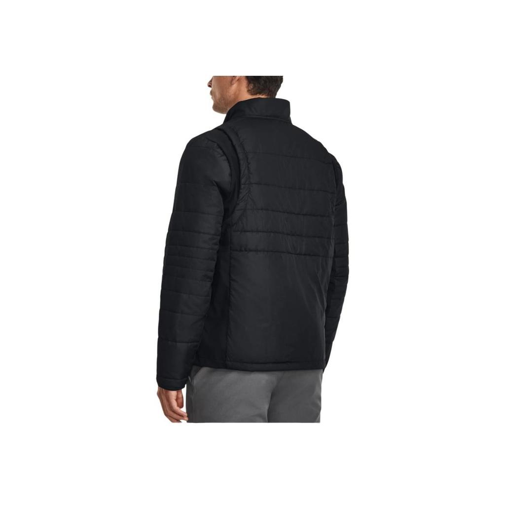 Under Armour Storm Session Solid Stand-Collar Golf Jacket Men Jacket Black 1378057-001