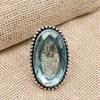 Aqua Apatite Gemstone 925 Sterling Silver Handmade Gorgeous Jewelry Ring For Her