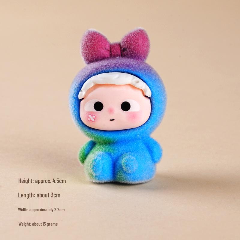 Dezhi Jewelry Cartoon Flocking Mini Desktop Ornament Toy Figurine