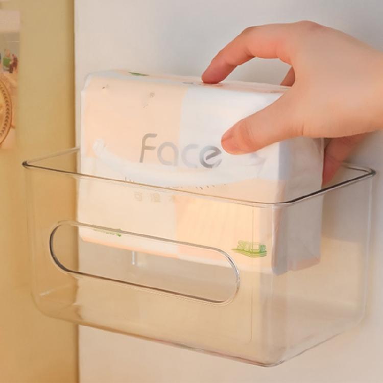 Transparente Taschentuchbox Servietten-Gesichtstuch-Aufbewahrungsbox Badezimmer Papierhalter