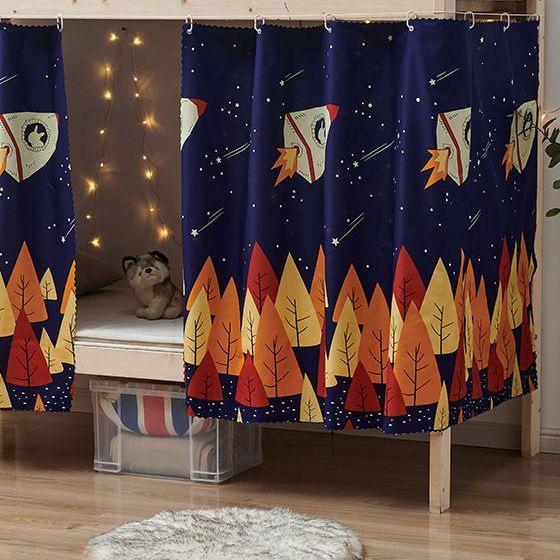 Blackout Bed Curtains for Dorm Bunks - Girls & Boys Privacy Enclosure