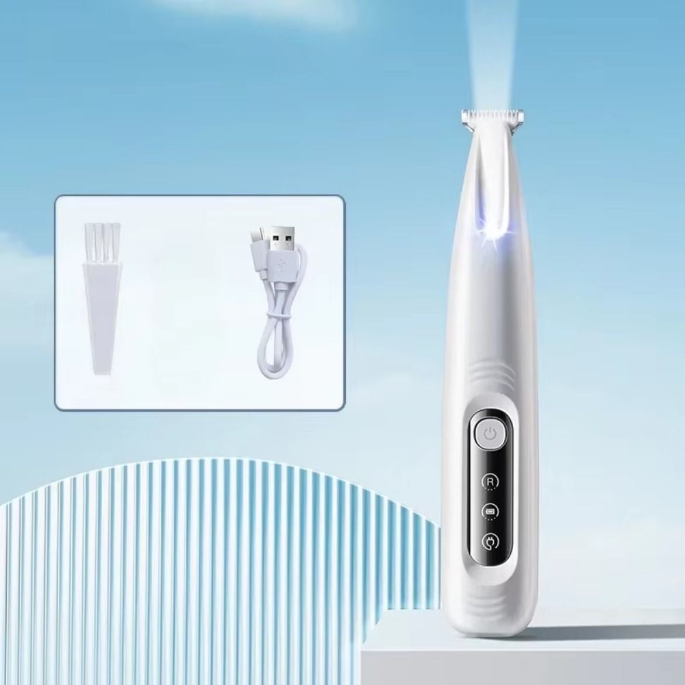 Cordless Pet Foot Trimmer USB Rechargeable Waterproof Cat Paw Shaver Convenient LED Dog Clippers for Grooming Pet Grooming