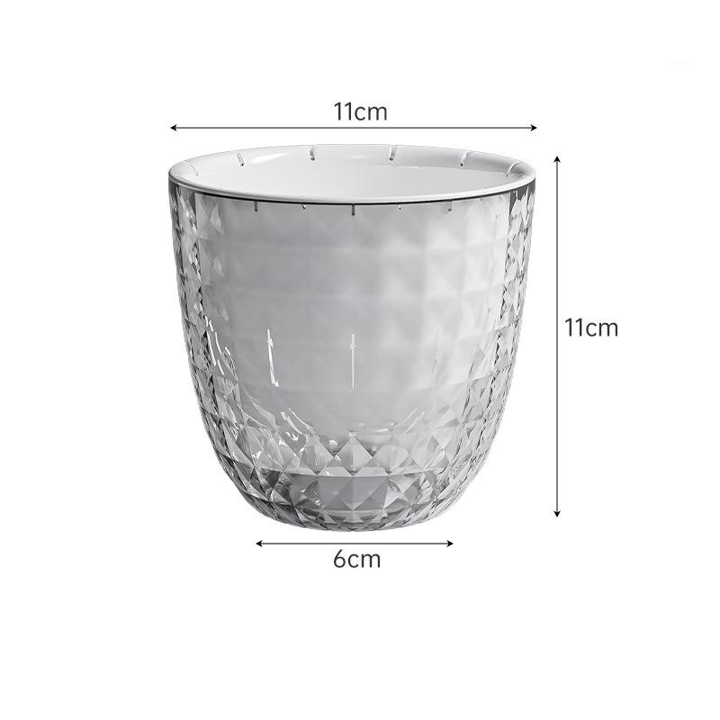 Self Watering Flowerpot Automatic Water Absorbing Flowerpot Transparent Double Layer Plastic Succulent Plant Pot Decorative Pot