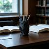 Desktop Stationery Organizer 3D Printed Owl Pen Holder, Creative Desk for Office Stationery, Decor Retro Relief Animal Storage Container Pencils