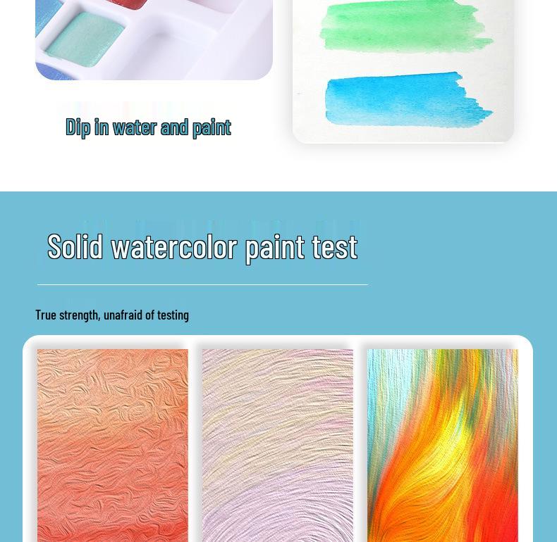 Boite en étain: Set de Peinture Aquarelle Portable 100 Couleurs pour Enfants DIY Nail Art & Peinture