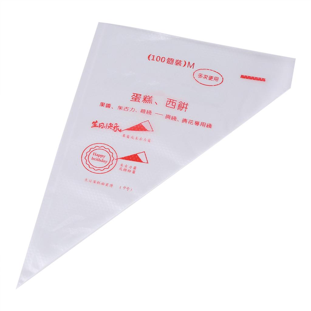 100pcs Food Grade Plastic Icing Piping Bags Pastry Fondant Cake Decorating Bag Tool