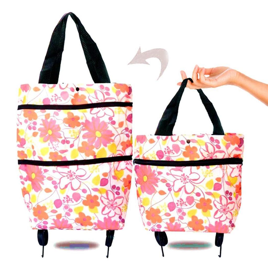Folding Portable Oxford Cloth Waterproof Grocery Bag
