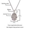 THE BLING KING Big Stone Eye Hamsa Hand Pendant Iced Out Baguettecz Cubic Zirconia  Luxury Necklace Hiphop Jewelry Party Gift