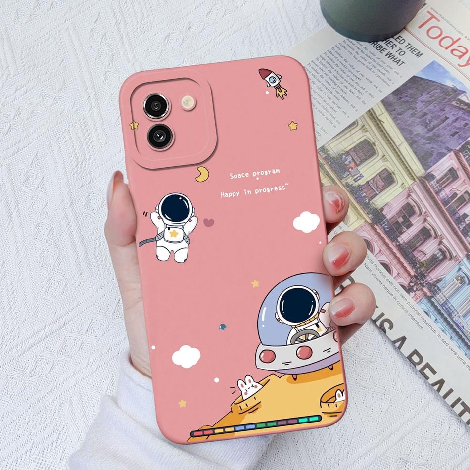 Case For Samsung A03 Core A03S Painted Soft Liquid Silicone Fashion Back Cover For Samsung Galaxy A 03 A03Core A03 S Funda Coque