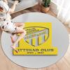 Al-Ittihad FC Round Area Rug,Carpet Rug for Living Room Bedroom Sofa Playroom Decor,Non-slip Floor Mat