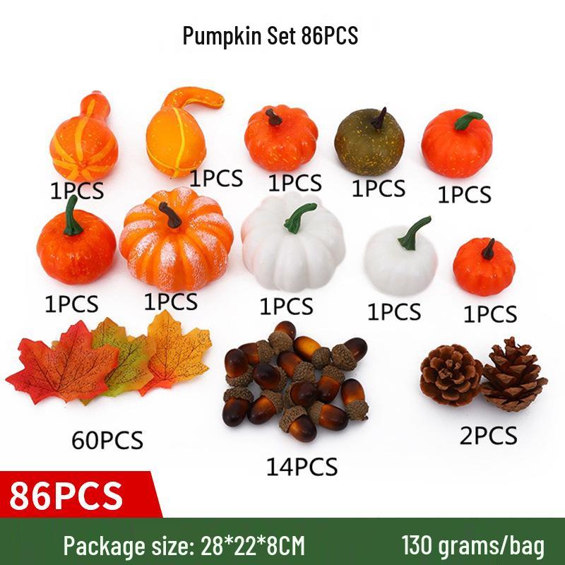 White and Yellow Pumpkin Model for Halloween and Christmas Decoration Wreaths