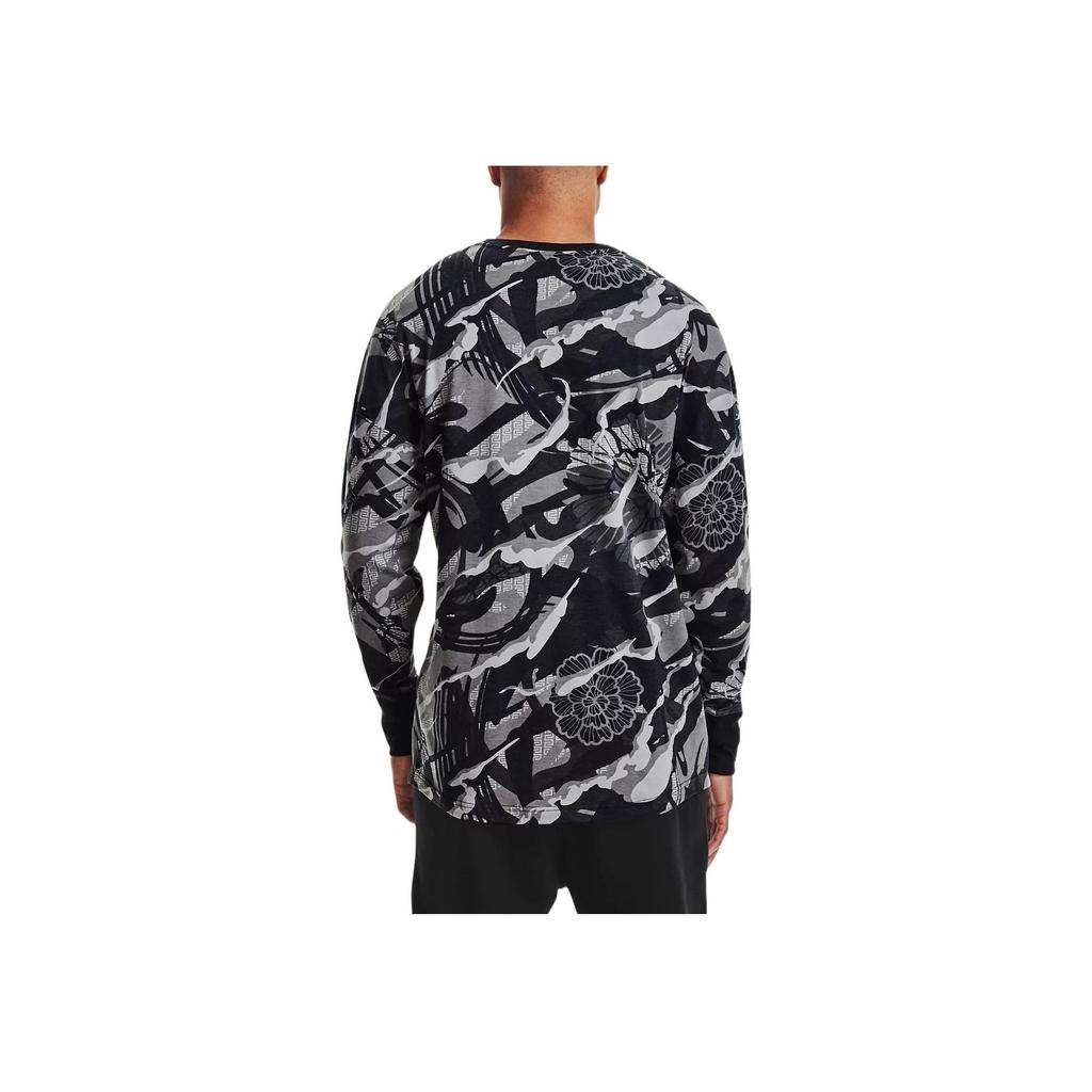 Under Armour Plant Print Training Sports Leisure T-Shirt Men Tops Black 1356874-001