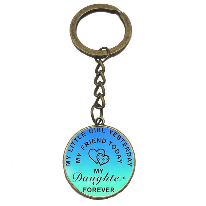Keychain Accessories Pendant Floral Thanksgiving Text Good Friends Retro Personalized Keychain Gift Pendant