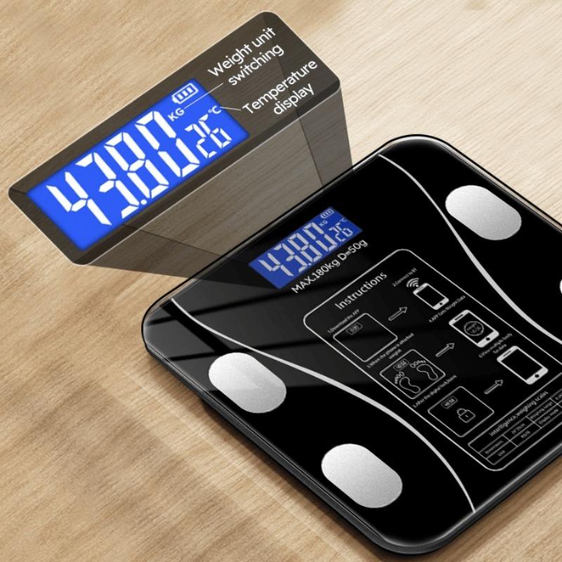 Smart Body Fat Scale with App - Digital Bathroom Weight Scale, Body Composition Analyzer with BMI, Muscle Mass, LED Display