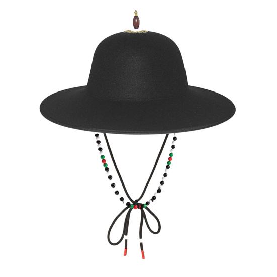 Black Sun Hat Traditional Flying Fish Costume Hat Wide Brim UV Protection Fishing Idol Cosplay Cap Headwear