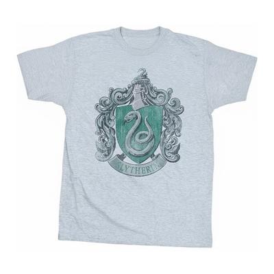 HARRY POTTER Boys Slytherin Crest Distressed T-Shirt