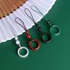 Natural Strawberry Crystal Ring Ring Mobile Phone Ring Hanging, Natural Agate Running Ring U Disk Hanging Ornament