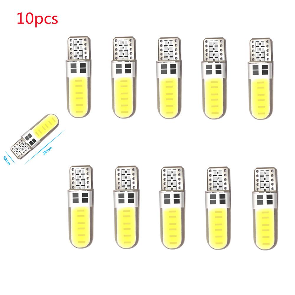 10 Pcs Car Clearance Lights T10 COB 4 6 12 Smd Led Auto Interior Bulbs Canbus White 5730 LED 12V Car Side Wedge Lamp Bulb