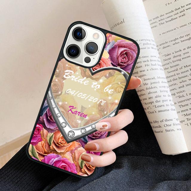 Personalised Wedding Mrs To Be Bride Phone Case Back Cover for iPhone 17 Air 16 15 14 13 11 12 Pro Max Plus Coque