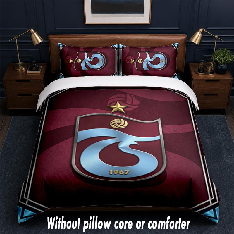 Trabzonspor FC Design Bed Bedding Set 1 Duvet Cover + 2 Pillowcases Soft Breathable Household Bed Linens