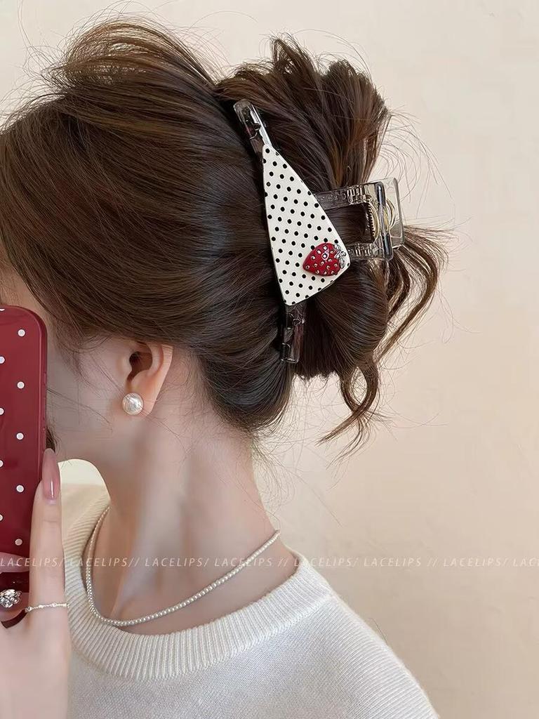 Iridescent Flower Hair Claw Clip for Women - Elegant Korean Style Bun Accessory 2026
