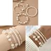 Bohemian Fashion Elegant Pearl Beaded Bracelet Set For Women Gift Jewelry