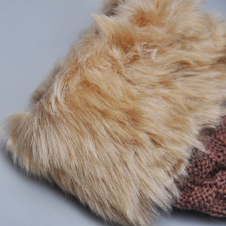 Korean Style Women's Warm Fingerless Knit Gloves for Autumn/Winter