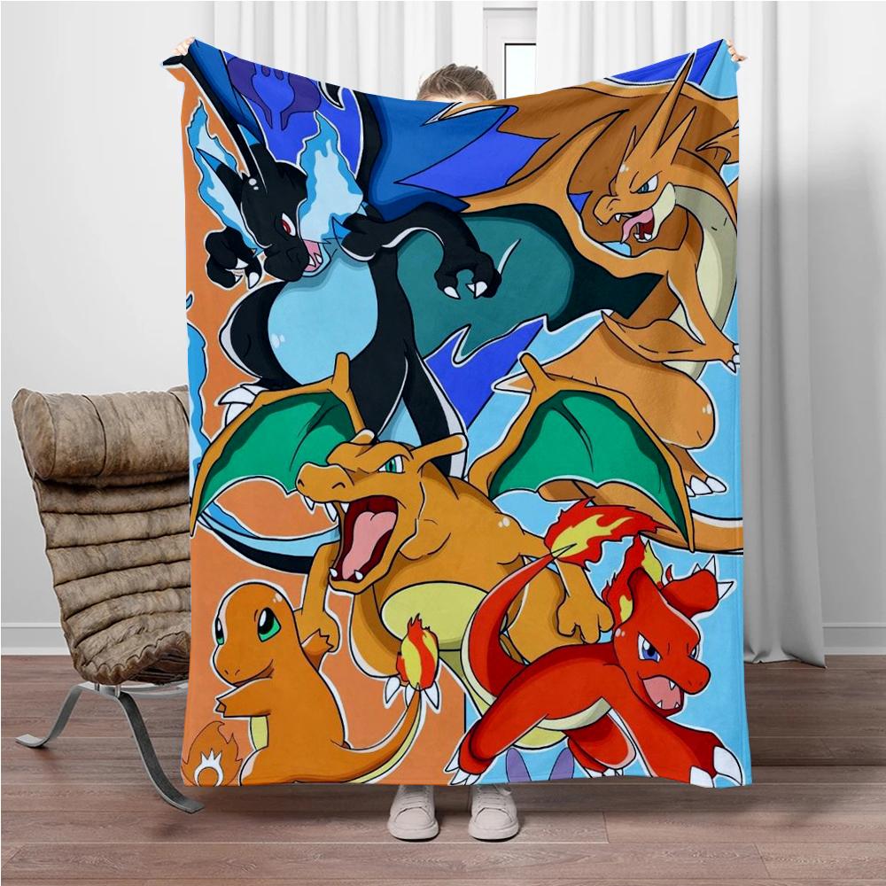 31 Style Pokemon Cartoon Cute Pikachu 3D Soft Flannel Blanket for Bed Bedroom Sofa Picnic,Throw Blankets for Kids Outdoors Gift