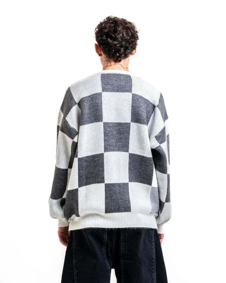 Unisex Heavyweight Plaid Patchwork Winter Sweater - European & American Streetwear