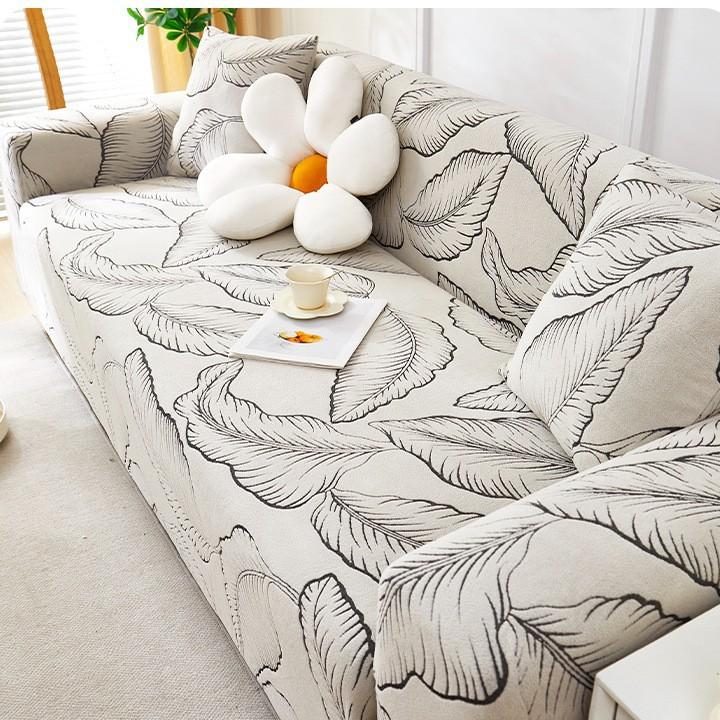 Jacquard Velvet Full Leaf Sofa Cover All Season Universal Anti Slip Protective Cover Anti Cat Scratch Sofa Cover Sofa Cover 90-140cm