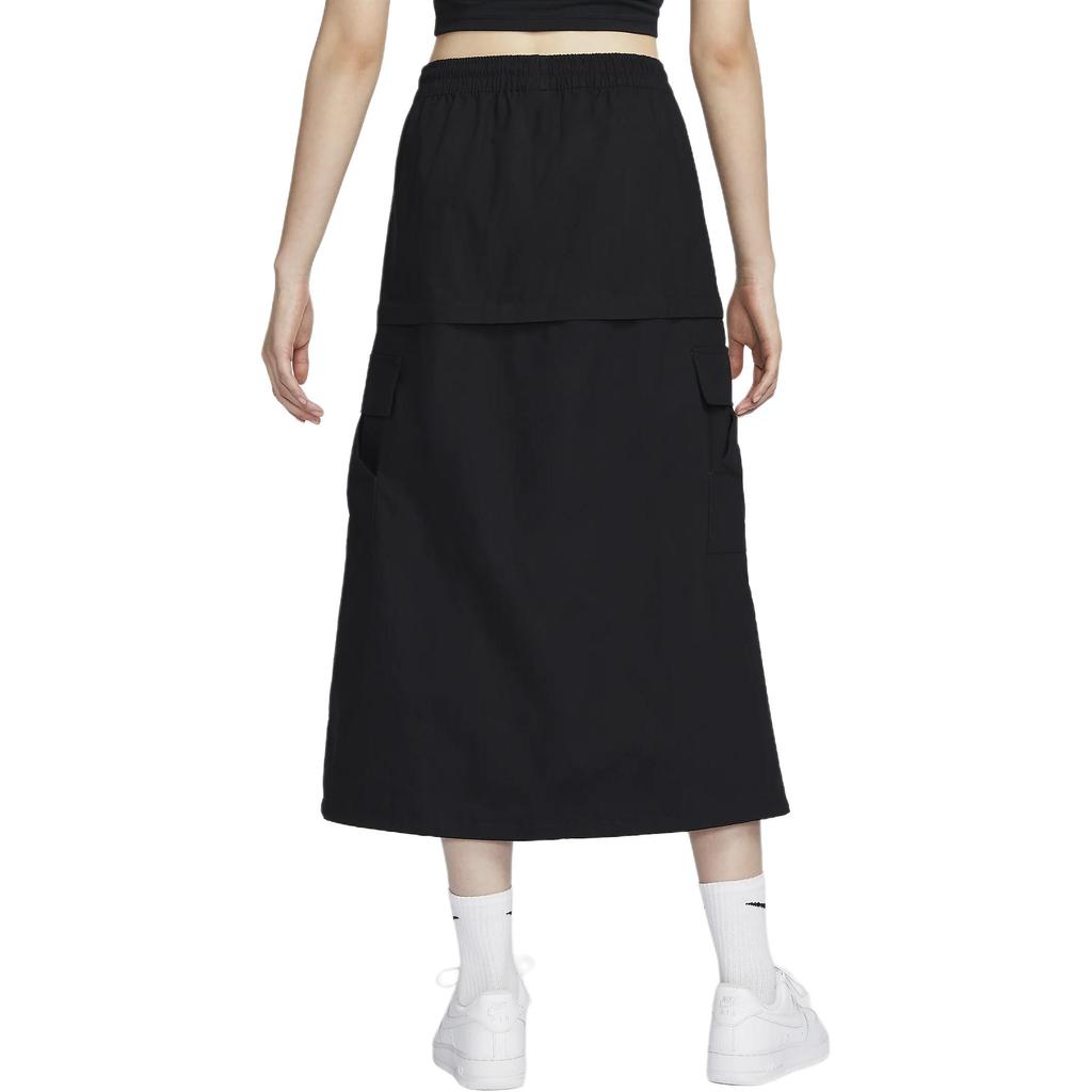 Nike Sportswear Essential Women's Mid-Rise Woven Cargo Midi Skirt Black FV7504-010