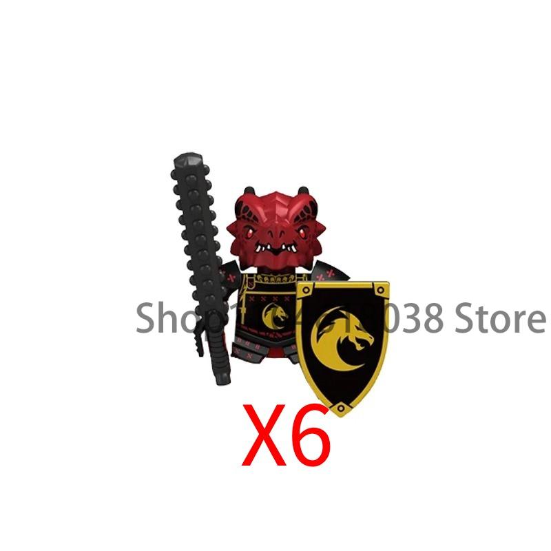 Medieval Castle Soldier Action Figures Building Block Empire Templars Lancer Warrior Militia Helmet Shield Sword Bow Toy Gifts