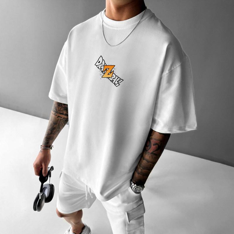 Anime Dragon Ball Dragon Ball Super Wukong Printed Digital Direct Spray Pure Cotton Short Sleeved Tshirt Unisex Mens and Women