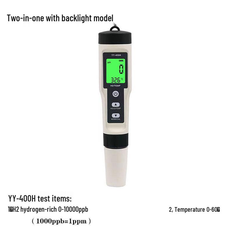 Hydrogen-Rich Water Quality Tester: 4-in-1 pH, Acidity, ORP, Temp Meter