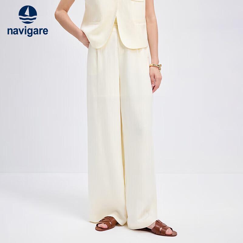 Navigare Women's Linen-Blend Wide-Leg Trousers