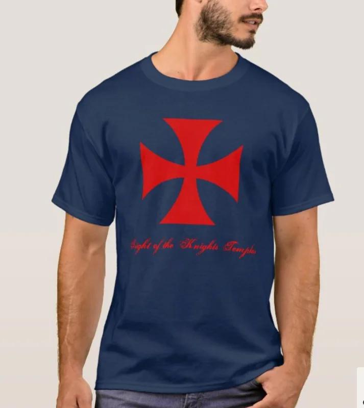 Knight of The Knights Templar Templar Knights Cross Emblem Printed TShirt Cotton Short Sleeve ONeck Unisexs T Shirt New S3XL