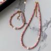 Sosire Nouă Trendy Cristal Roz și Perle Naturale de Apă Dulce Aurit 14K Set Feminin Pentru Femei Colier Brățară Cadouri