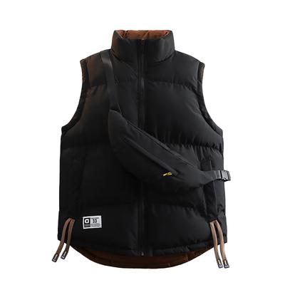 Vesta Dublă Față-Verso pentru Cuplu Toamnă și Iarnă Geantă Crossbody pentru Bărbați și Femei Vesta cu Clips Gros de Cal Jachetă de Bumbac pentru Bărbați