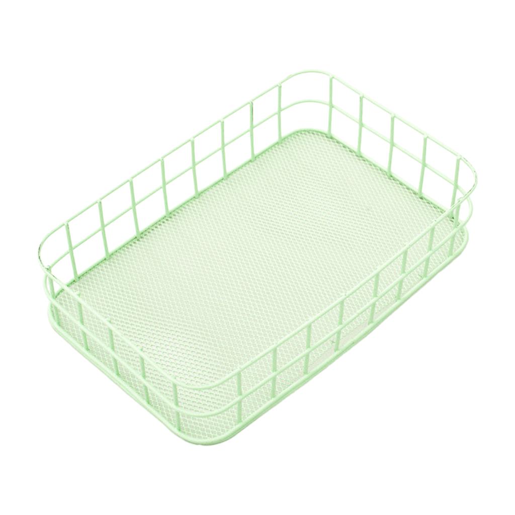 Cold Rolled Steel Storage Basket Nordic Geometric Cutout Desktop Organizer For Cosmetics Office Supplies Bathroom Vanity