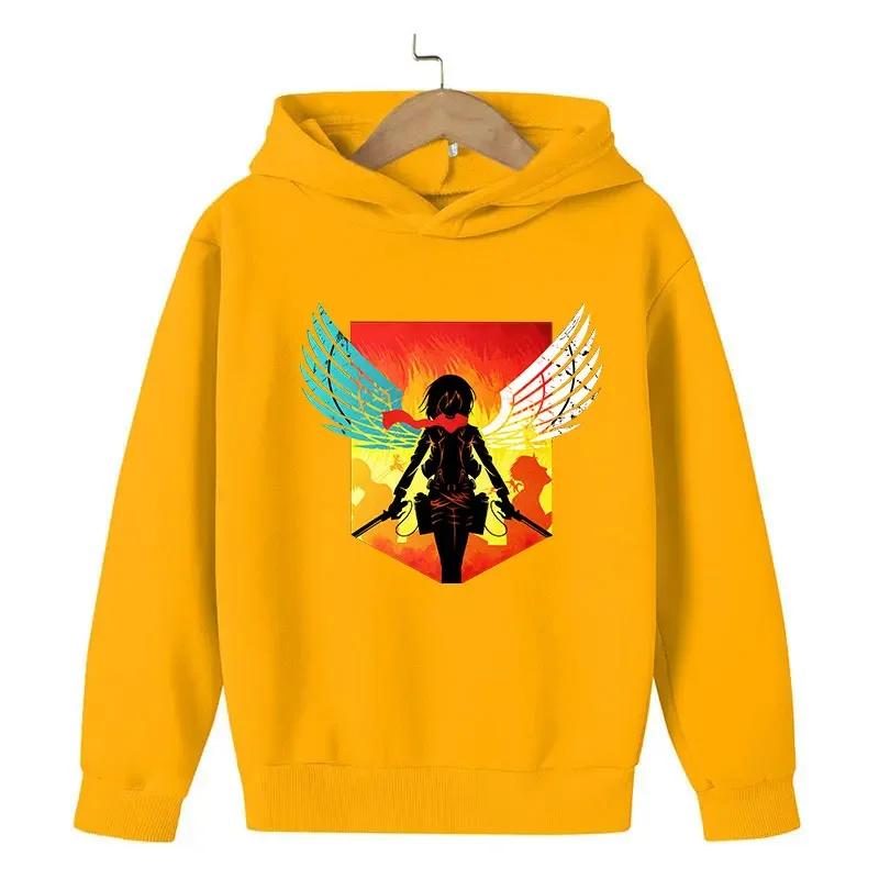 Attack Titan Print Boys and Girls Spring and Autumn Hooded Sweatshirt