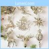 Gold Festive Christmas Ornaments With Butterfly And Angel For Holiday Gift Display