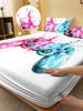 1 Simple Modern Game Handle Digital Printed Frosted Fitted Sheet,bedroom Printed Bed cover,bedding(No Pillowcase)