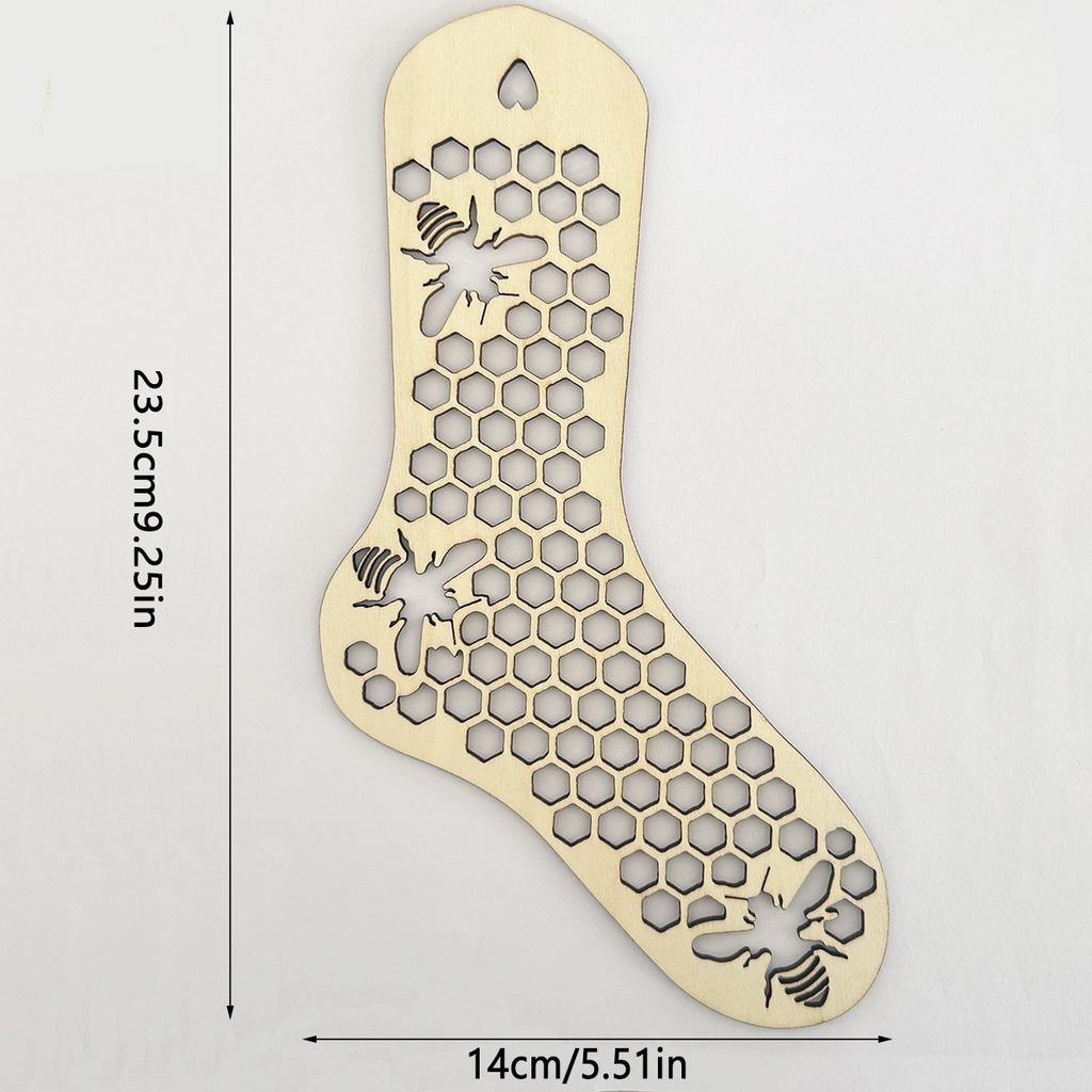 2PCS Wooden Sock Knitting Loom - DIY Stretchable Knitting Tool Set for Handmade Socks, Durable Craft Gift for Knitters